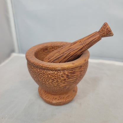 Palmyra Palm Wood Mortar and Pestle Herb Spice