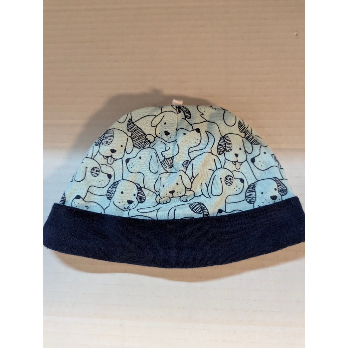 Baby Boys Blue Aquatic Ocean Animal Print Beanie Hat Size 3 Months