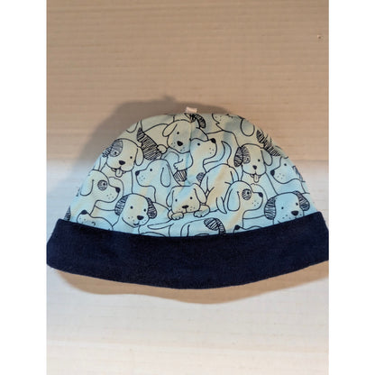 Baby Boys Blue Aquatic Ocean Animal Print Beanie Hat Size 3 Months