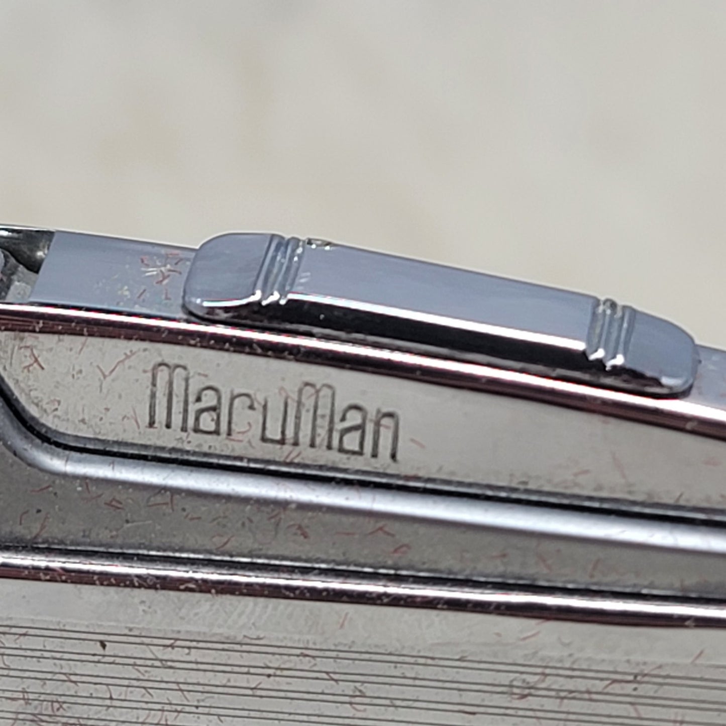 Vintage Maruman Chrome Pocket Lighter Box Ireland Mid-Century Modern Minimalist