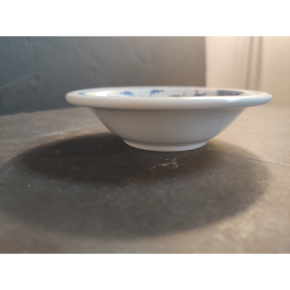 Vintage 4.5" Blue And White Porcelain Miniature Bowl Floral Trinket Dish Taiwan