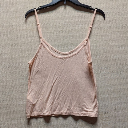 Free People Light pink tank adjustable strap sheer top shirt layering Size Small