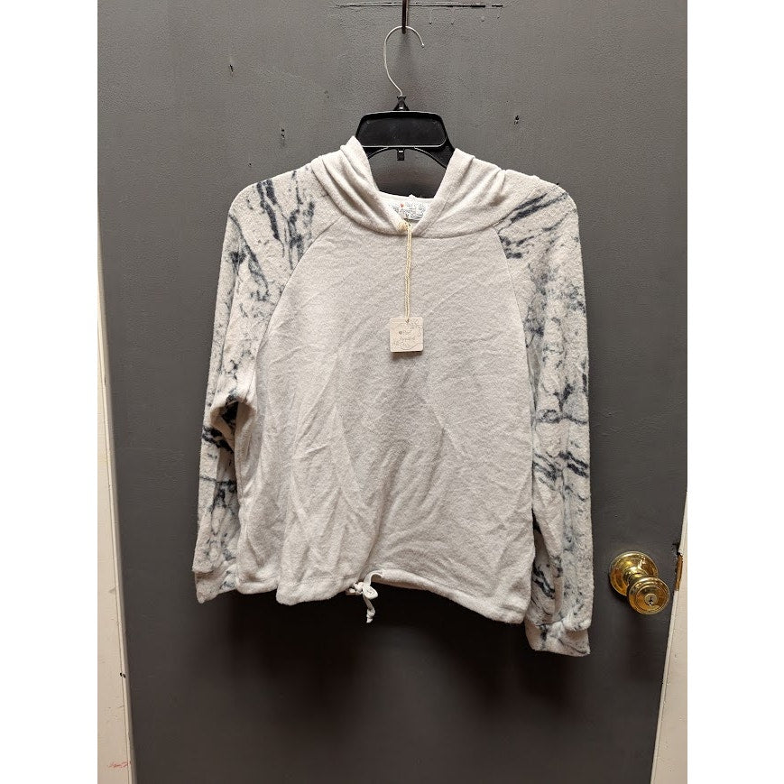 Poof Apparel Hoodie Sweatshirt Size Medium tie dye long sleeve drawstring waist