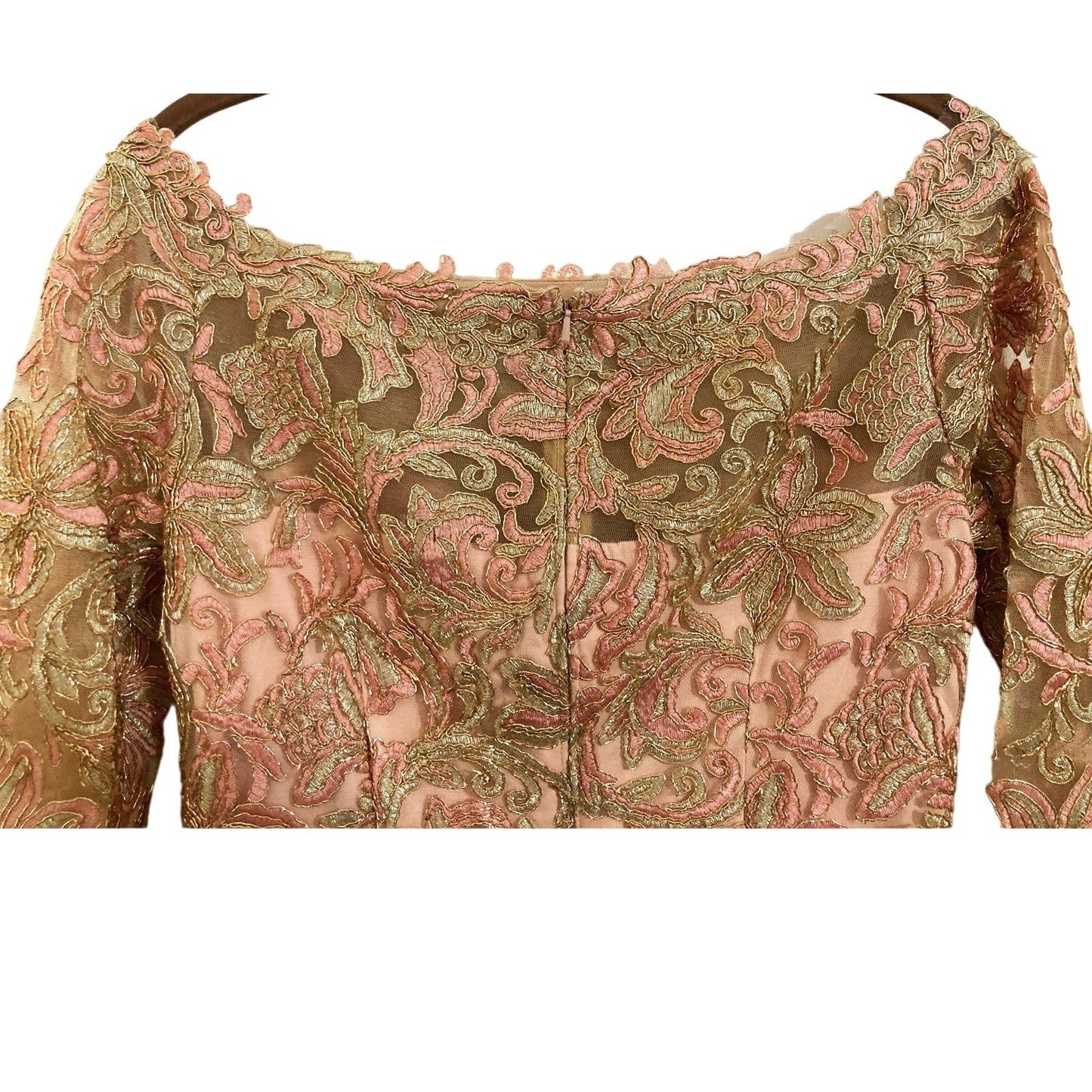 Tadashi Shoji Curie Off Shoulder Sparkly Metallic Dress Sz 8 in Petal Pink NWT