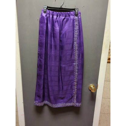 Vintage Purple Embroidered Two Piece Skirt Set Plus Size Extra Large