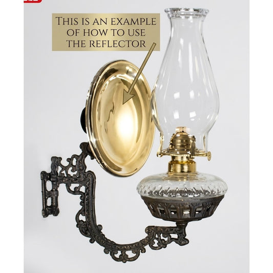 Mercury Glass Oil Lamp Wall Sconce Reflector Mirror Mercury Shield Replacement