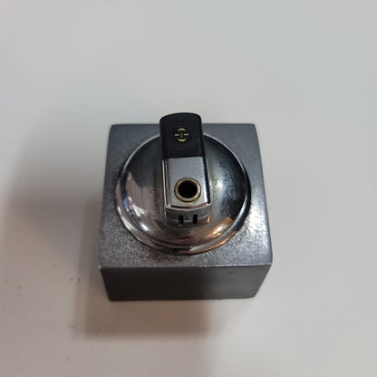 Vintage MCM black silver table Lighter MR io 1960s cube