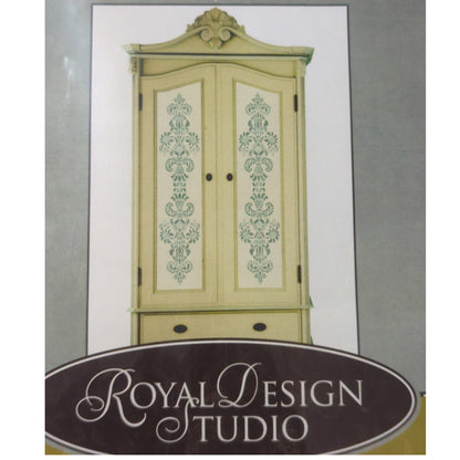 Royal Design Studio Delicate Floral Panel B #1038 Furniture Stencil 9 X 22.5