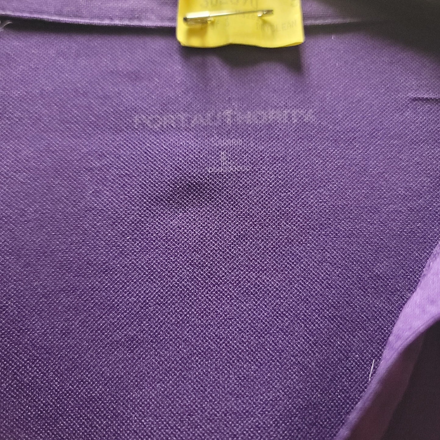 Port Authority Purple Bowling Womens Logo Performance Polo Shirt Retro Large