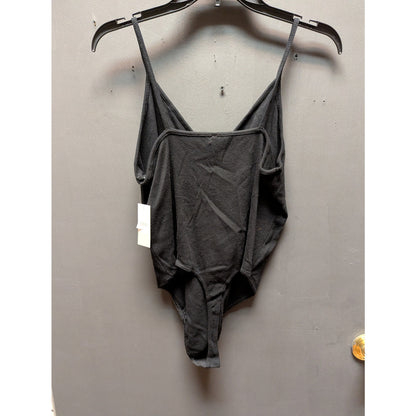 BP. Black Thong Bodysuit Women Size Large New Sleeveless Spaghetti Straps Layers