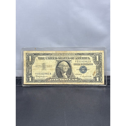 Paper Currency Note Paper Money $1 Series 1957 B silver certificate blue seal