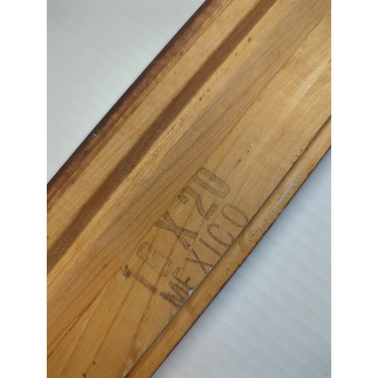 Vintage mahogany wood frame 16x20 linentex liner wall art mid-century Mexico