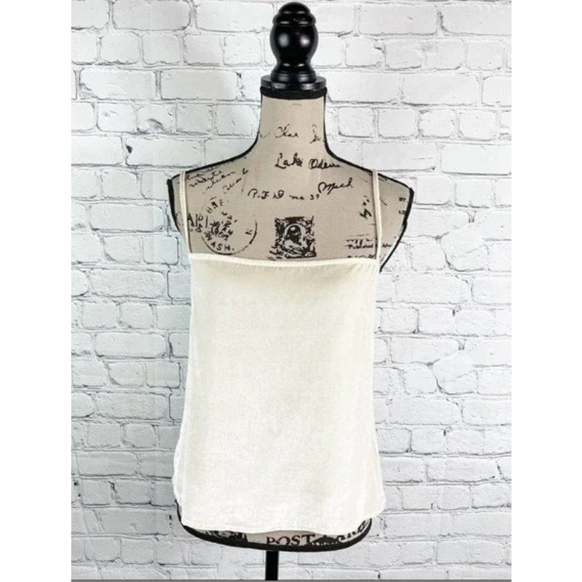 Reformation Cream New Ross Velvet Camisole Ivory Small Tank Top/Camisole cream