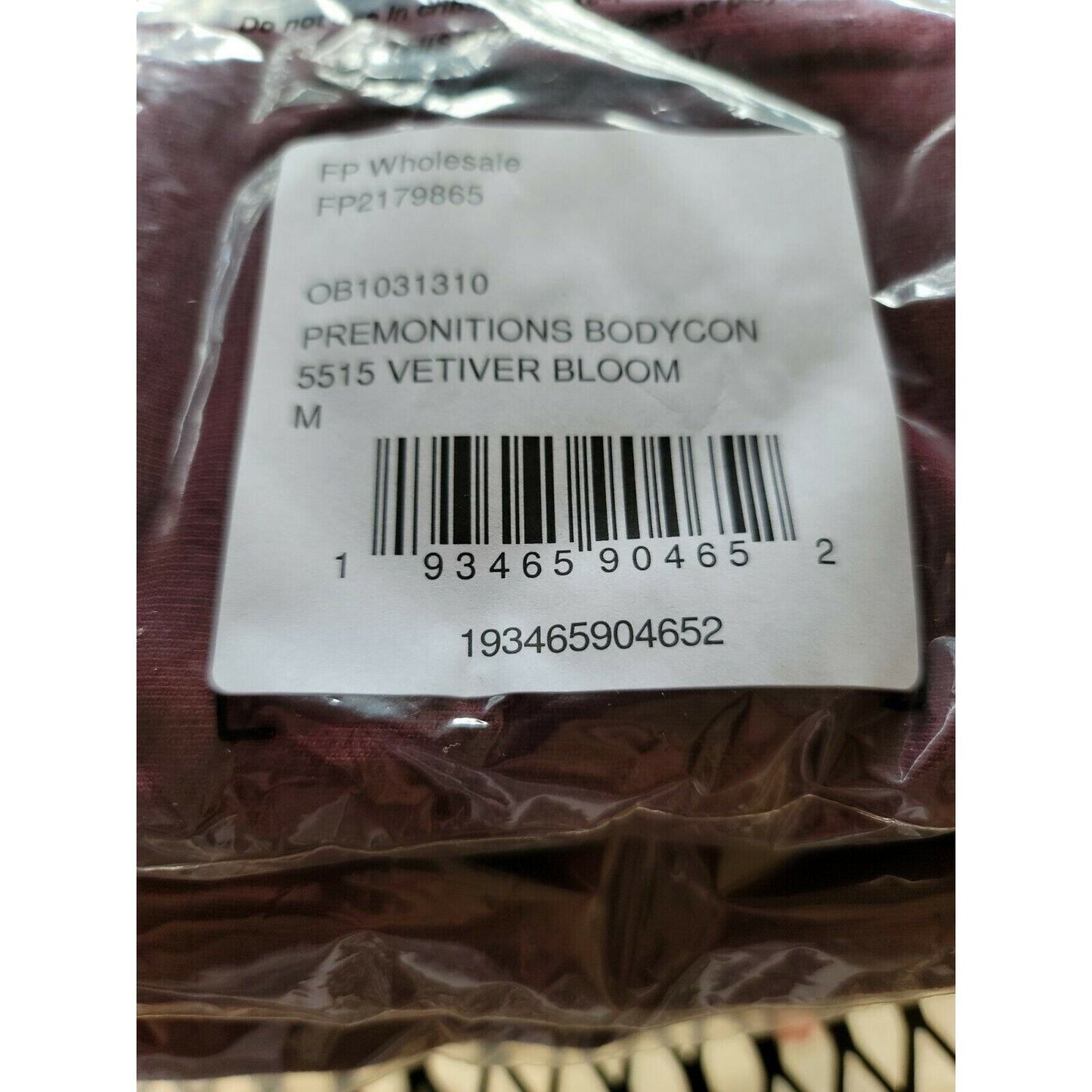 Free People Premonitions Bodycon Slip Dress Vetiver Bloom WINE Burgundy Medium