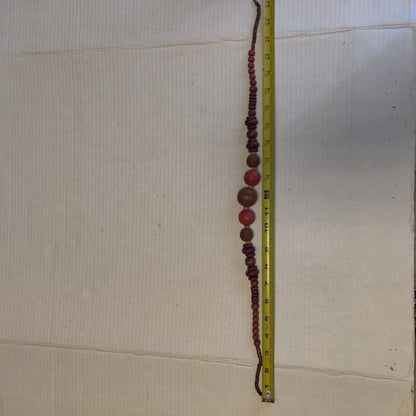 Vintage Chunky Earthy Tone Wooden Beaded Necklace