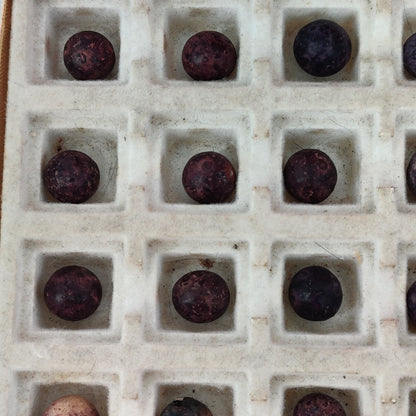 Antique German Handmade Clay Marbles Bulk Job Lot of 36 purples Player 9/16" #H9