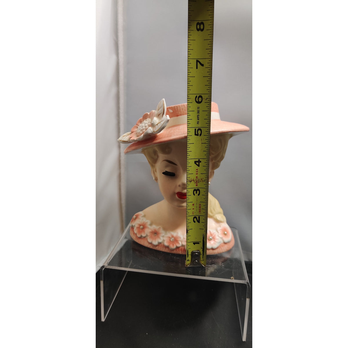 Vintage Rubens Pink Floral Lady Headvase Mid Century Kitsch Retro Collectibles!!
