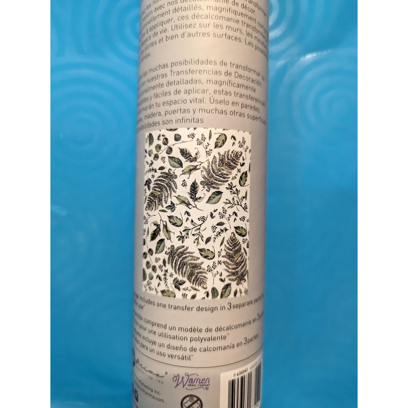 Re-Design by Prima Decor Transfer Sticker kit DRY RUB new FERN WOODS 24" x 32"