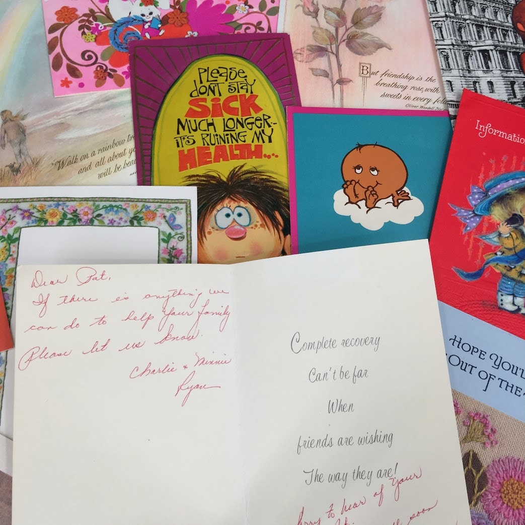 Vintage greeting Cards LOT ephemera Used GREAT cursive Graphics Scrapbooking