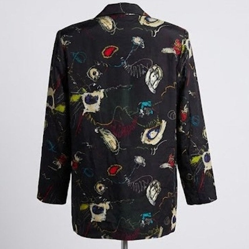 Kensington Square Vintage Large Blazer Lined 1980s GLAM Rock