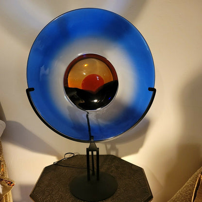 Oggetti Sunset Disc Light Murano Italy Art Glass MCM Table Raffaeli Cammozzo