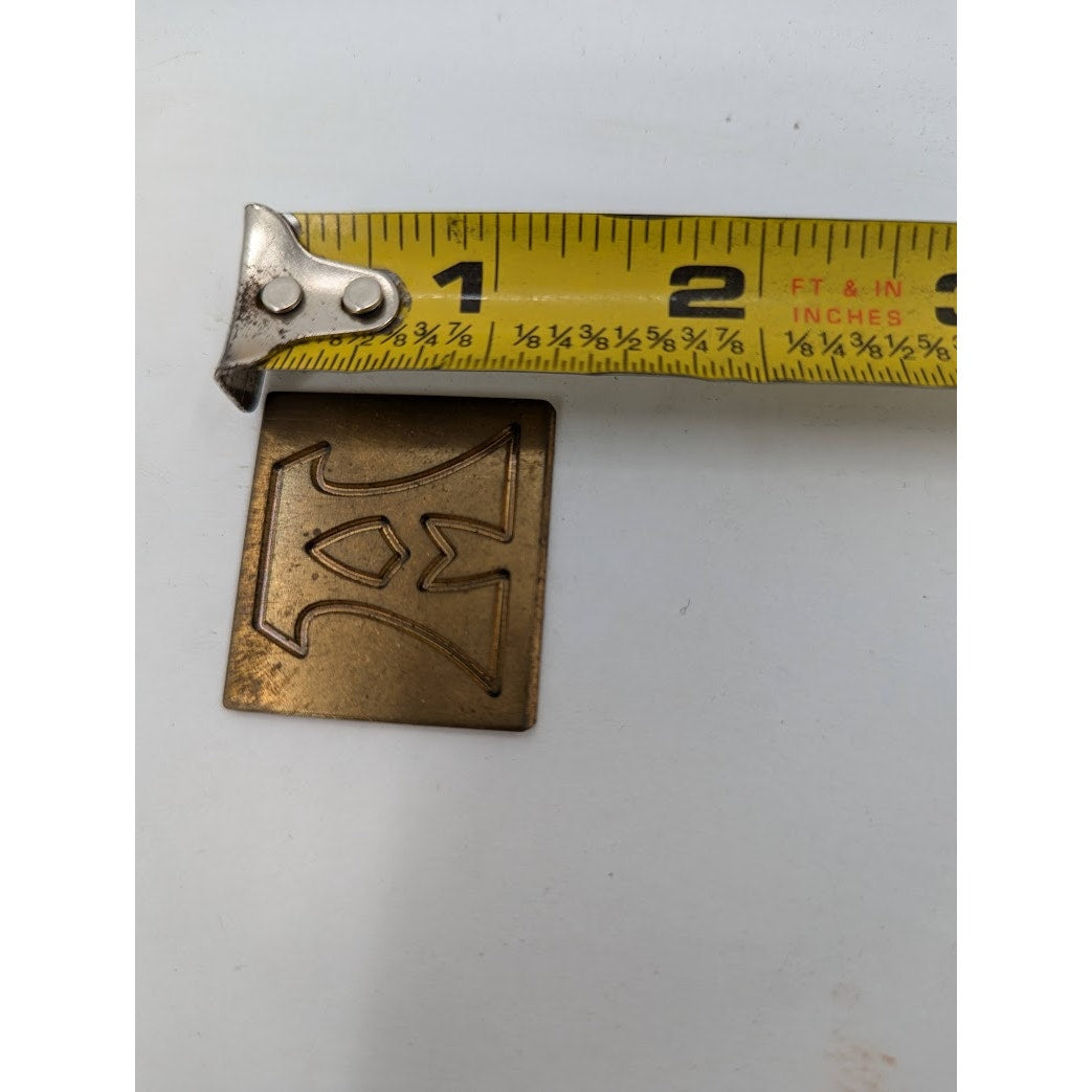 Gravograph Miscellaneous BRASS funky letters Typeset Printer 1 1/4" tall 2.4 LBS