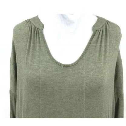 H by Bordeaux Drawstring Waist 3/4 Sleeve Top Sz XL/Extra Large in Sage NWT