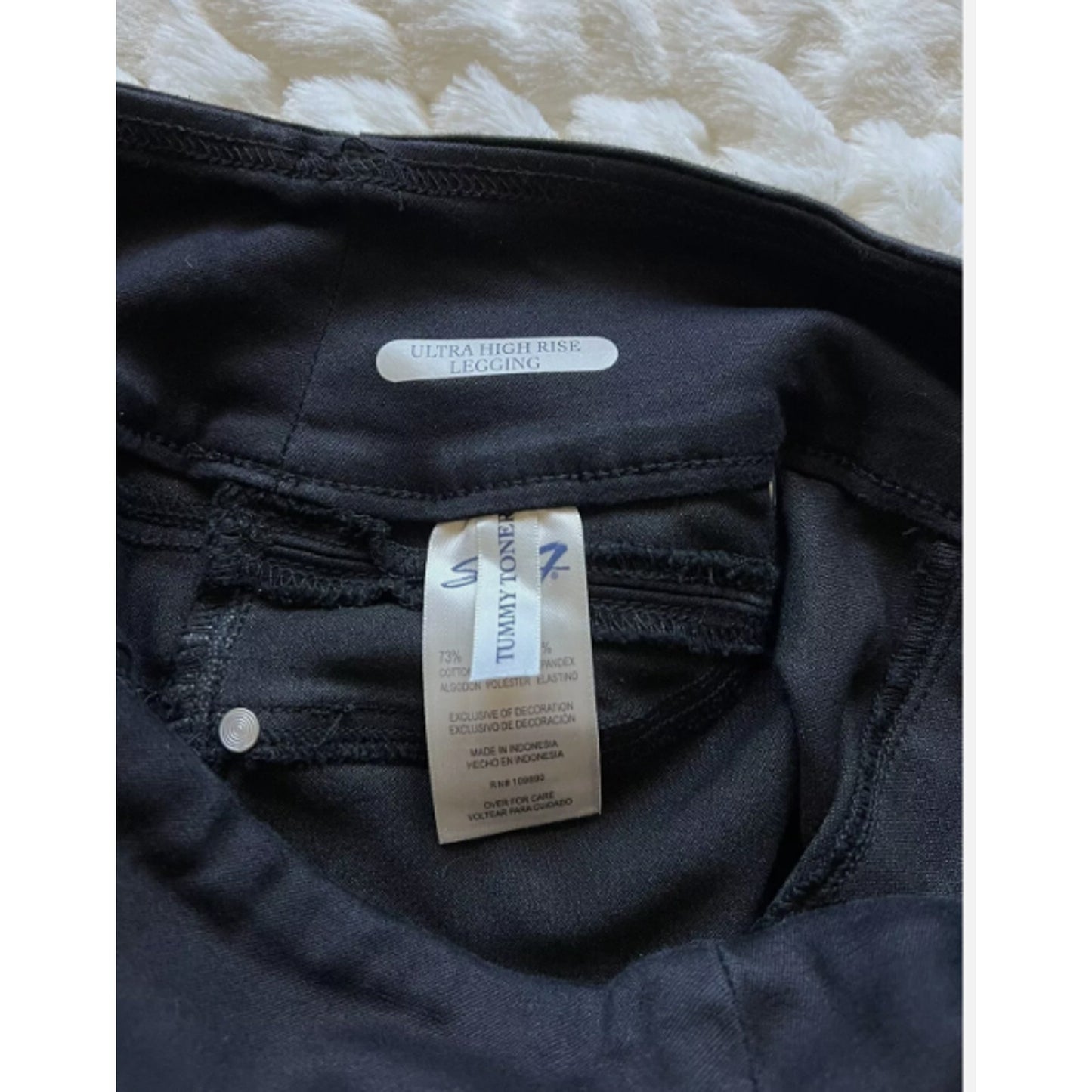 Seven7 Women's Size 22W ULTRA HIGH RISE LEGGING PULL ON TUMMY TONER Black Pants