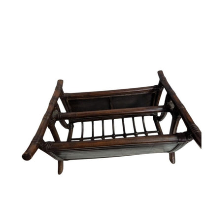 Bamboo Reed Magazine Rack Newspaper Caddy West Indies Tropical Rattan Islands