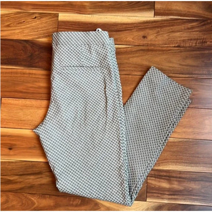 AMANDA & CHELSEA PLAID PANTS SLACKS Size 4 casual career new TROUSER geometric