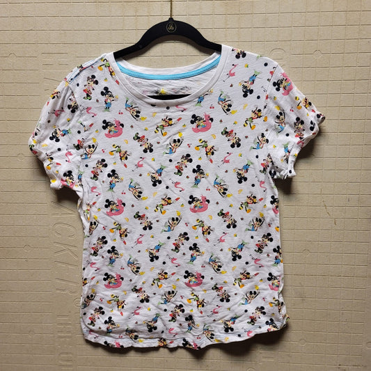 Disney Parks Size Large T-Shirt Womens Mickey Minnie Characters Short Sleeve