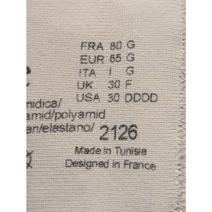 Chantelle Bra Nude 30 DDDD breathable 3hooks Removeable straps strapless NEW 30G