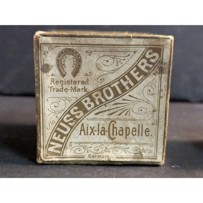 Vintage Neuss Brothers Glass Head Pins Cube Boxes Lot Antique Sewing Ephemera