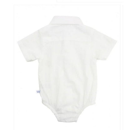 Ruffle Butts Blue Seersucker Jon Jon & White Dobby sleeve shirt 2pc Set 12-18 Mo