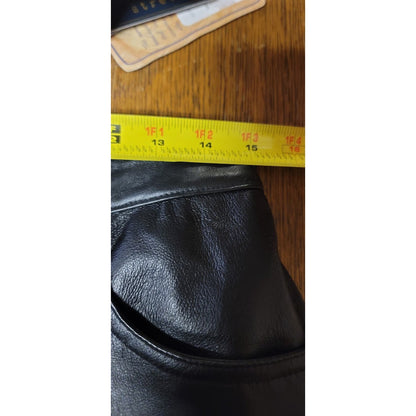 Lew Magram Size 10 Vintage Black Leather Pants fully lined 80s glam rock roll