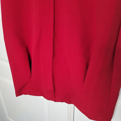 Tabula Rasa Italy NEW Red Black detail Dress Size 40 Eu US 8 Long SleeveCareer