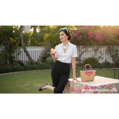 Vintage Necklace Statement Piece Lilly Pulitzer 2 Fish Goldtone