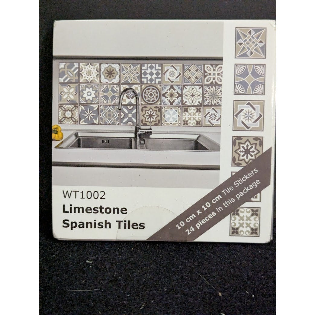 WT1002 Limestone Spanish Peel Stick Tiles Walplus 24 pcs