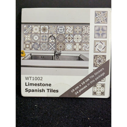 WT1002 Limestone Spanish Peel Stick Tiles Walplus 24 pcs
