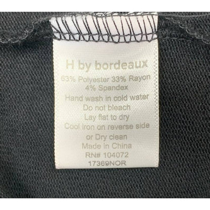 H by bordeaux Women's Pullover Rib Knit Sweater Top Large Black NWT OVERSIZED