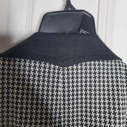 Vintage Storrs Schaefer Cinncinati Houndstooth 70's Poly Rockabilly Blazer 42R
