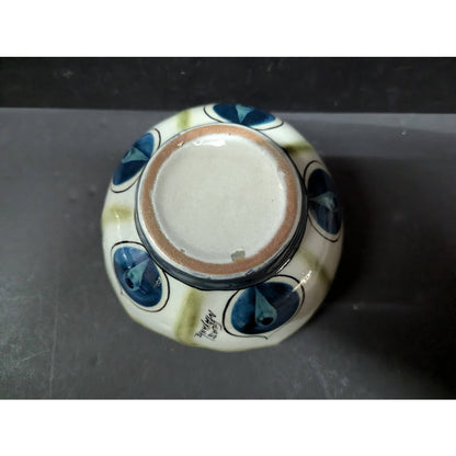 Lotus Palopo Salsa serving Bowl hand painted Guate Mayanke