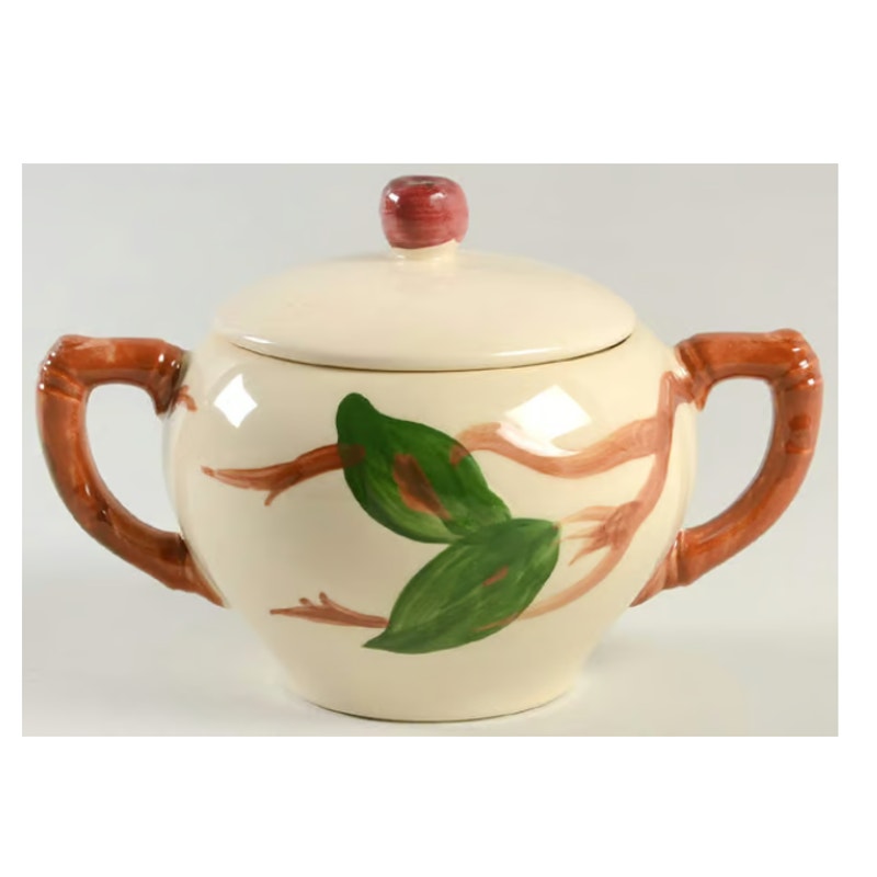 FRANCISCAN VINTAGE Sugar Bowl & Lid Apple USA Backstamp