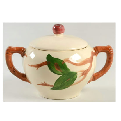 FRANCISCAN VINTAGE Sugar Bowl & Lid Apple USA Backstamp