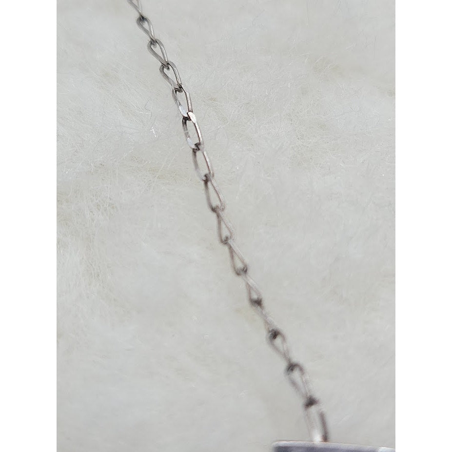 Vintage Modernist Sterling Silver Biomorphic Wave Pendant Necklace 925