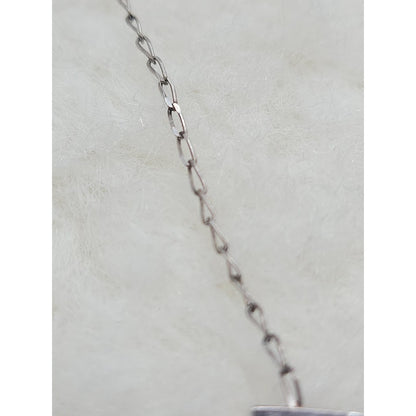 Vintage Modernist Sterling Silver Biomorphic Wave Pendant Necklace 925