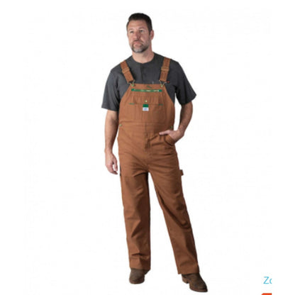 Liberty duck Bib Overalls Size 42" x 32" coveralls Pecan Brown Workwear Utility