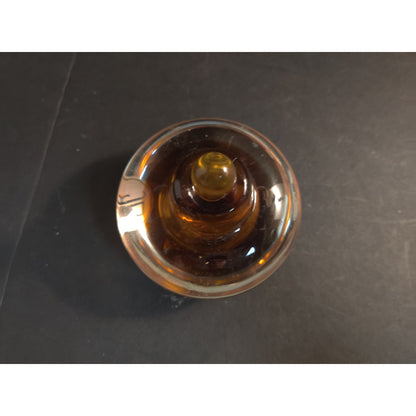 Vintage Houbigant Sommerso Art Glass Perfume Bottle Amber Topaz Signed Base