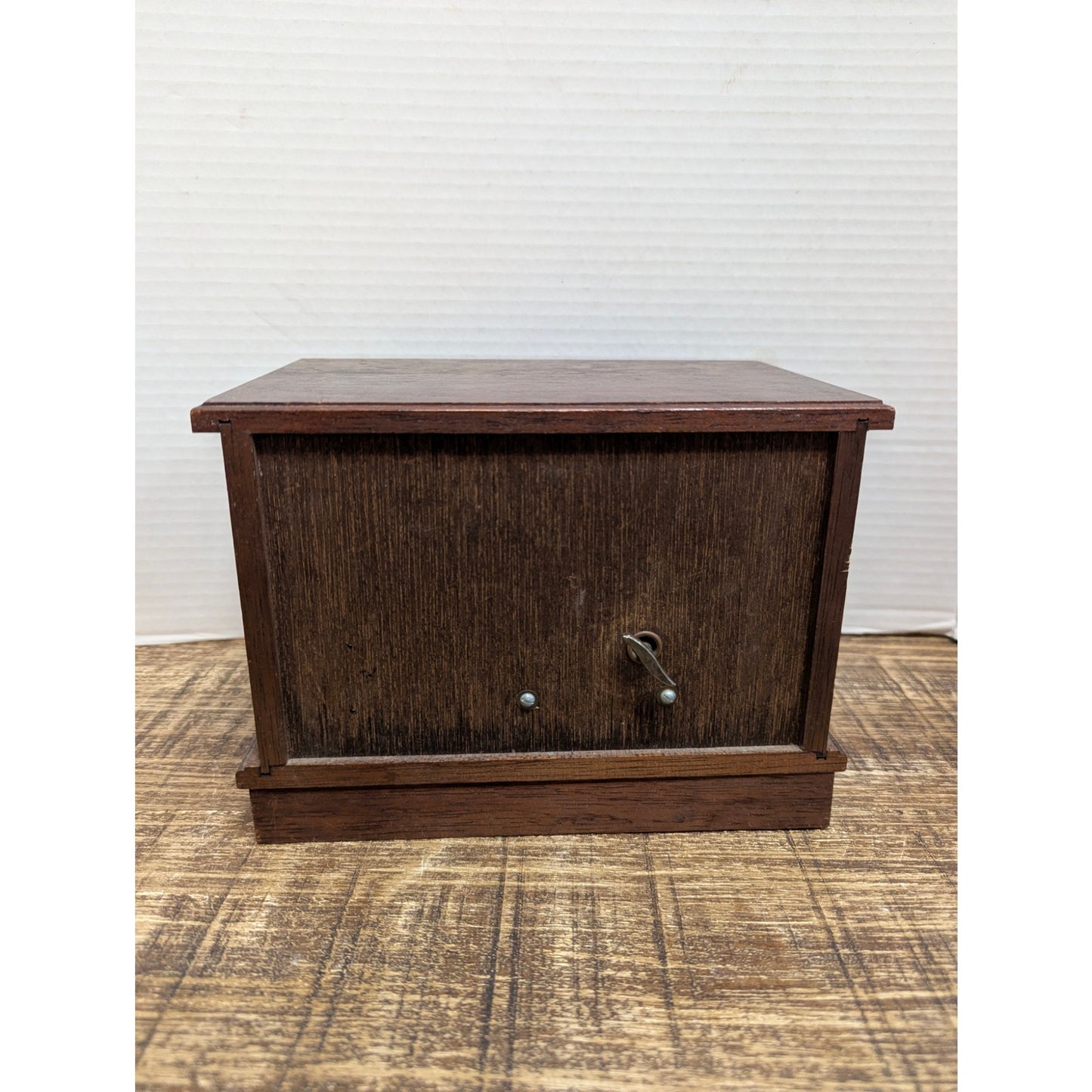Vintage Wood Jewelry Box Shell Project Piece - Ornate Cabinet Style