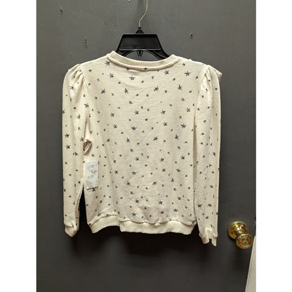 Jessica Simpson Girls Size Large (12) Top Long Sleeve Ruffle Front Stars Sweater